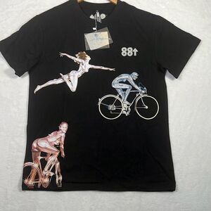 88Rising rare concert release digital robots 88 Sorayama black T-shirt Men M NWT
